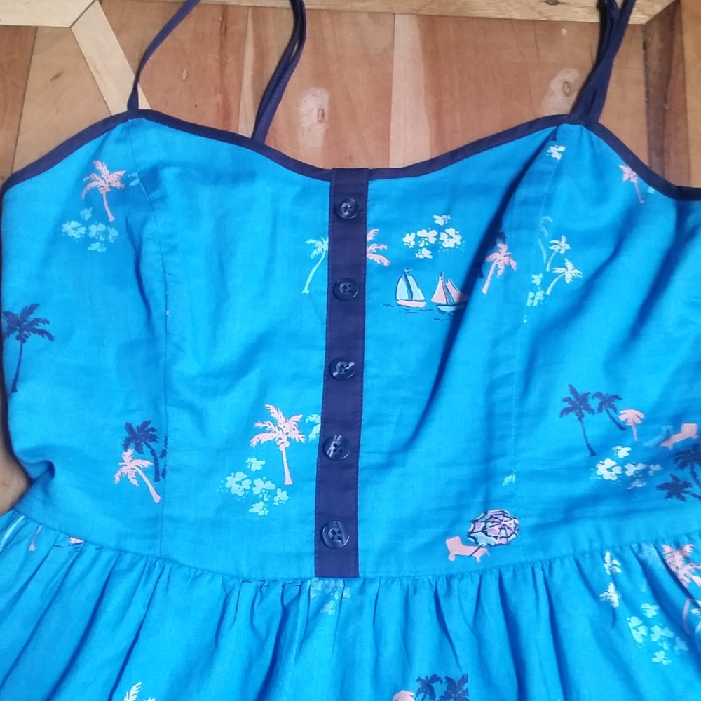 Lauren Conrad Spaghetti Strap Beach Pattern Dress